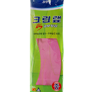 Clean wrap Перчатки из натурального латекса c внутренним покрытием (укороченные) розовые размер M / 100