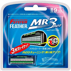 Запасные кассеты с тройным лезвием для станка Feather F-System "MR3 Neo" 9шт