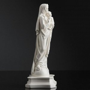 Фигурка гипс «Дева Мария с младенцем», белая, 24 см