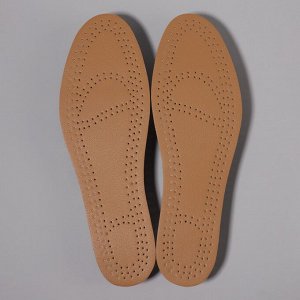Стельки для обуви, универсальные, антибактериальные, влаговпитывающие, р-р RU до 46 , 29 см, пара, цвет бежевый