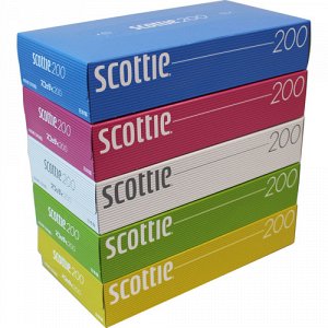 Салфетки Crecia "Scottie" двухслойные цветные пачки 200шт*5кор