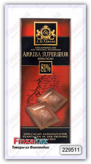 Шоколад J.D.Gross 81% 125 гр