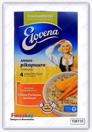 Овсяная каша Elovena (морковь-курага) 210 гр