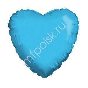 K Сердце METALLIC BLUE 18"/45см