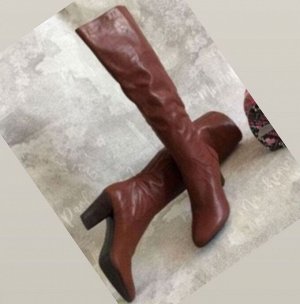 Сапоги демисезонные женские из натуральной кожи