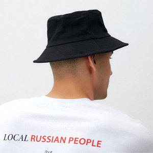 Панама женская MINAKU с надписью, чёрная, размер 56-58