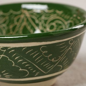 Пиала для чая Риштанская Керамика, 90 мл, d=8.5 см, зелёная