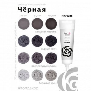 Пищевой краситель Top decor гелевый «чёрный», 100 г