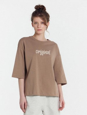 ФУТБОЛКА ЖЕНСКАЯ КОРИЧНЕВАЯ