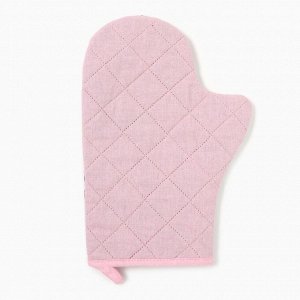 Варежка-прихватка Доляна "Улыбнись" 20х28см,35% хл,65% п/э,ватин 250г/м2