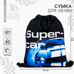 Мешок для обуви «1 сентября: Super Car» два вида ручек, 30 х 40 см