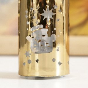 Светодиодная свеча, ночник LED RISALUX «Новый год», от батареек, 3.8x3.8x7.5 см, МИКС