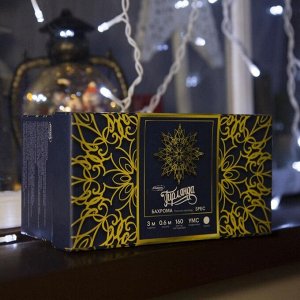 Гирлянда «Бахрома» 3 ? 0.6 м, IP44, УМС, белая нить, 160 LED, свечение белое, 220 В