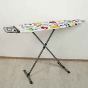 Доска гладильная Nika «Ника 10», 123x39 см, регулируемая высота до 90 см, европодставка, МИКС