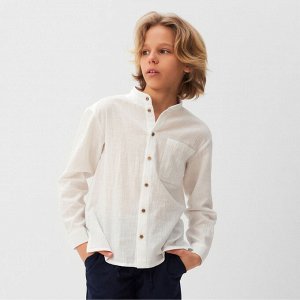 Рубашка для мальчика MINAKU цвет белый, рост