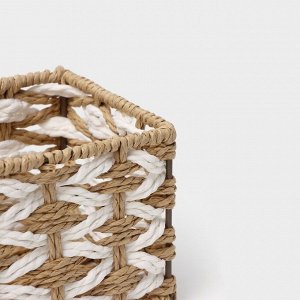 Набор корзин для хранения ручного плетения, бумага, 3 шт: от 19х11х10 до 27х17х12 см