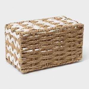 Набор корзин для хранения ручного плетения, бумага, 3 шт: от 19х11х10 до 27х17х12 см