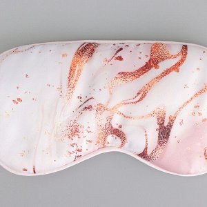 Маска шелковая для сна «Мрамор», 20 х 9 см, цвет белый