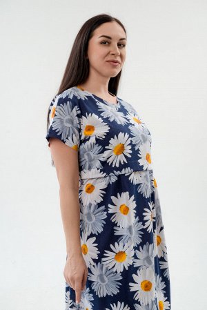 Платье женское из кулирки Миранда ромашка макси