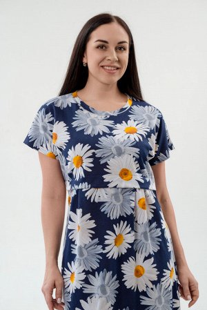 Платье женское из кулирки Миранда ромашка макси