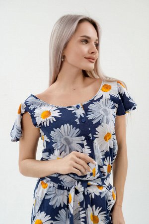 Комбинезон женский из кулирки Верена ромашка