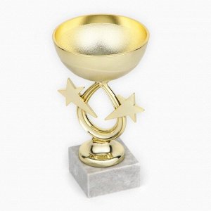 Кубок 156, наградная фигура, золото, подставка камень, 17.7 см
