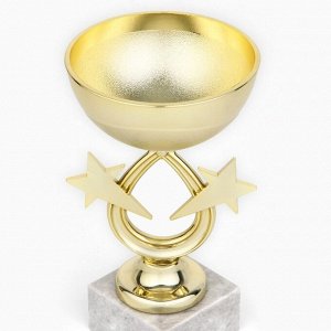 Кубок 156, наградная фигура, золото, подставка камень, 17.7 см