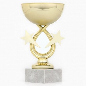 Кубок 156, наградная фигура, золото, подставка камень, 17.7 см