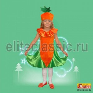 Морковка Маскарадный костюм для праздника Урожая. В комплект входит платье и шапочка в виде морковки. Производитель имеет право заменять ткань и отделку на равнозначную, с похожими рисунками. Потребит