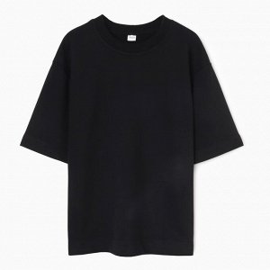 Футболка мужская из органического хлопка MINAKU REGULAR FIT: чёрная