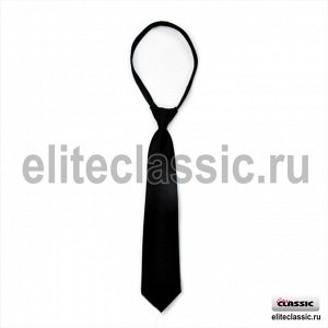 Галстук арт 1 (галка д/м черный) ,1 шт / черный. Регулируемый кнопкой однотонный галстук черного цвета, длинной 33 см.