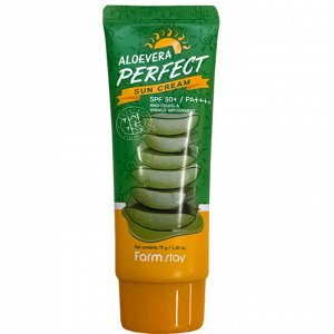 Farm Stay Aloevera Perfect Sun Cream SPF50 Солнцезащитный крем с алоэ 70 мл