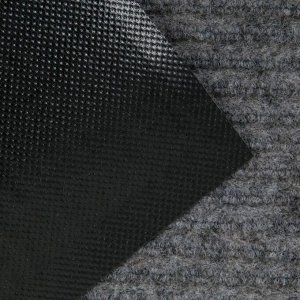 Коврик придверный влаговпитывающий, ребристый, «Стандарт», 90x120 см, цвет серый