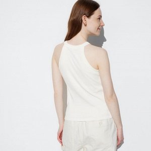 UNIQLO - майка с открытыми плечами и с чашечками - 09 BLACK