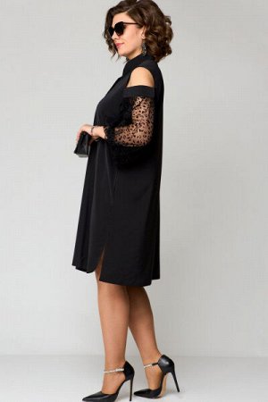 Платье  EVA GRANT 7322 черный+кружево