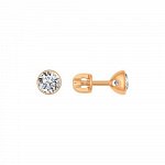 Серьги из серебра с фианитом 93020615