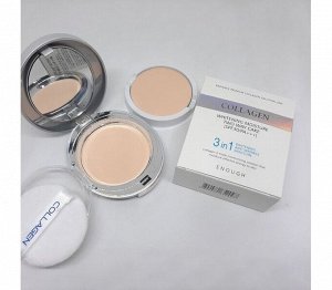 Enough Collagen 3 in 1 Whitening Moisture Two Way Cake Коллагеновая пудра 3 в 1/ №21 26гр