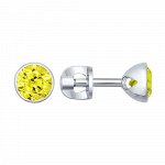Серьги из серебра с фианитом 94021964