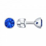 Серьги из серебра с фианитом 94021963