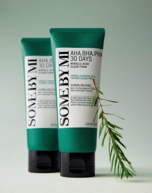 Очищающая пенка для проблемной кожи Some By Mi AHA-BHA-PHA 30 Days Miracle Acne Clear Foam, 100мл