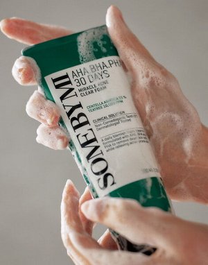 Очищающая пенка для проблемной кожи Some By Mi AHA-BHA-PHA 30 Days Miracle Acne Clear Foam, 100мл