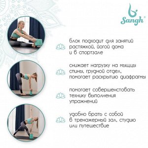 Блок для йоги Sangh, 23х15х8 см