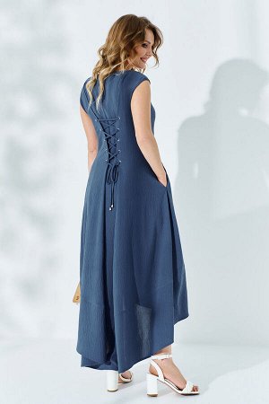 Платье  Euro Moda 527 синий