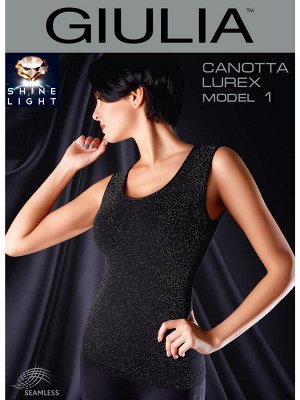 CANOTTA LUREX 01 (Giulia) майка с широкими бретелями и овальным вырезом, люрекс