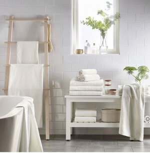 VÅGSJÖN, Полотенце, белое, 30х30 см, 4 шт