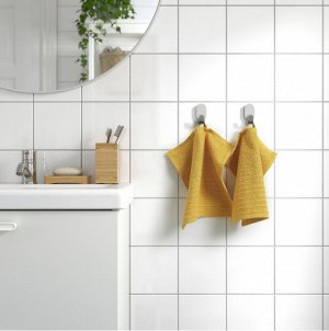 VÅGSJÖN, Полотенце, золотисто-желтое, 30х30 см, 4 шт