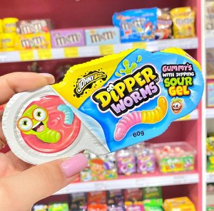 Мармелад + кислый гель Dipper Worms Johny Bee 20 гр