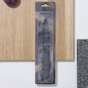 Нож кухонный керамический Magistro Black, лезвие 9,5 см, ручка soft-touch, цвет чёрный
