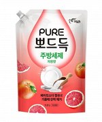 Средство для мытья посуды Pigeon Pure Grapefruit с ароматом грейпфрута 1200 мл, мягкая упаковка