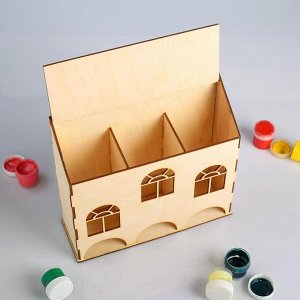 Чайный домик «Низкий», 3 секции, заготовка для творчества, 25x8x23 см
